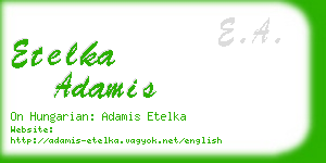 etelka adamis business card